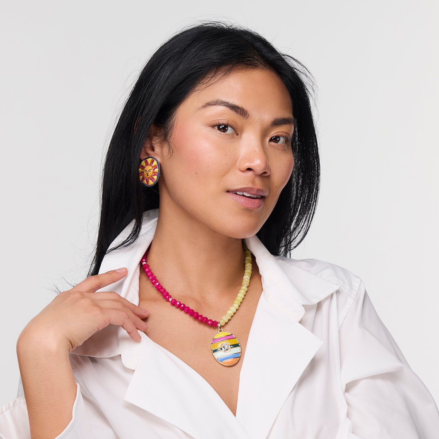 Model wearing Amaya Necklace