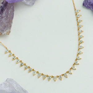18k Gold & Diamond Teardrop Necklace