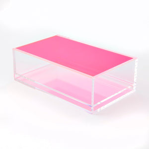 Oh My Mahjong Acrylic Box - Neon Pink Lid