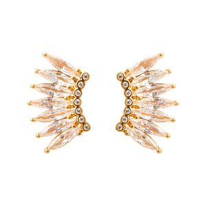 Mignonne Gavigan Petite Crystal Madeline Earrings Gold