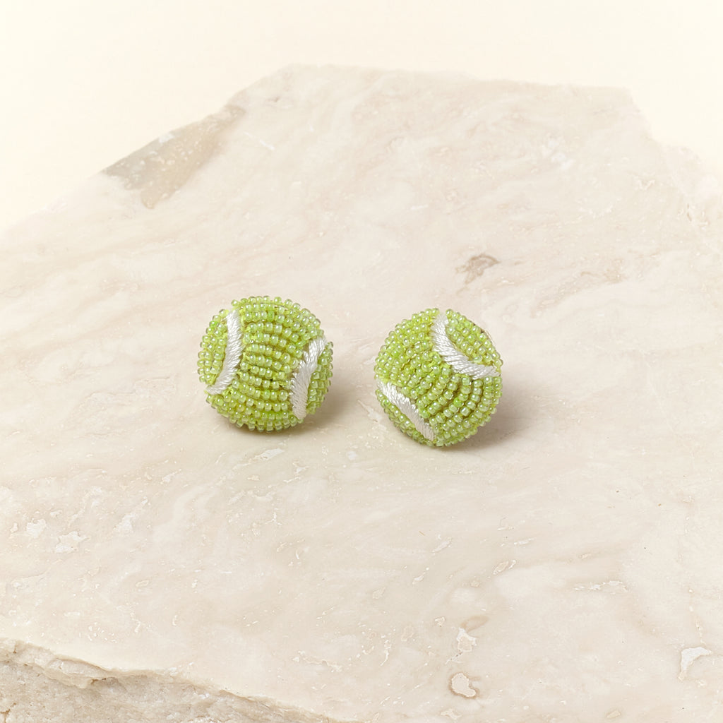 Tennis ball earrings Clearance