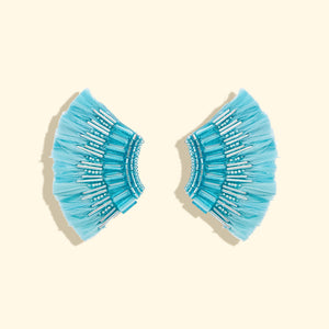 Feather Mini Madeline Earrings Teal