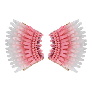 Triple Layered Micro Madeline Earrings Baby Pink Ivory