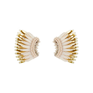 Micro Madeline Earrings Ivory Gold