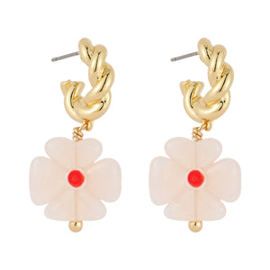 Guice Flower Earrings Light Pink