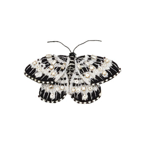 Estelle Butterfly Brooch Black White