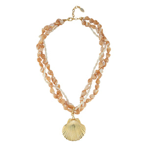 Anisah Shell Necklace White Gold