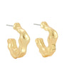 Gold Hoop Earrings on White Background