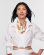 Model wearing Birds of Paradise Bandana Scarf Necklace