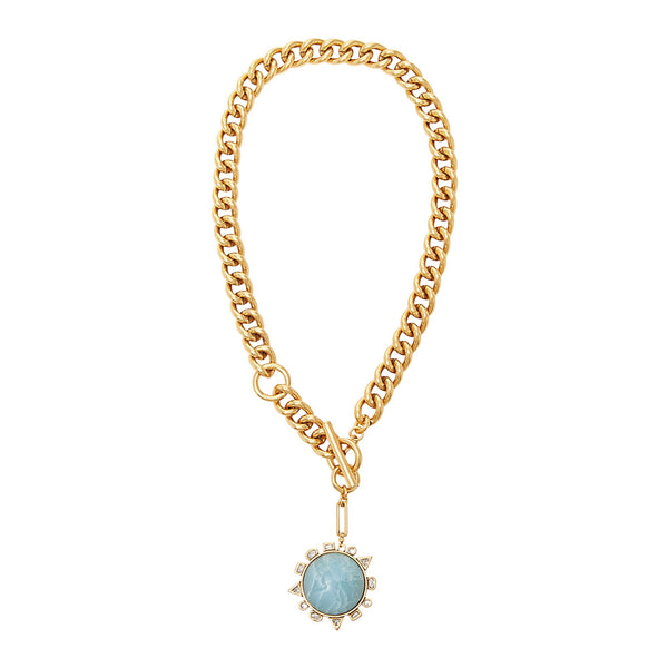 Odyssey Pendant Necklace - Blue Gold | Mignonne Gavigan
