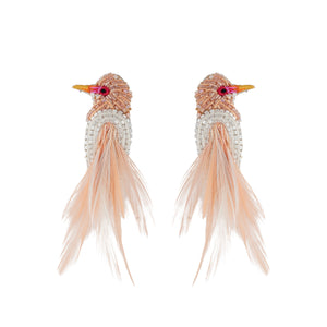 Cassie Bird Earrings Light Pink