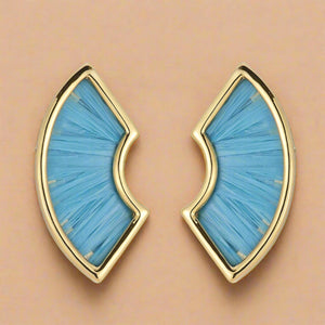 Mini Jane Stud Earrings Light Blue