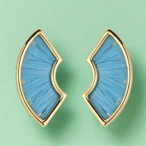 Mini Jane Stud Earrings Light Blue