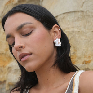Micro Madeline Earrings White Gold