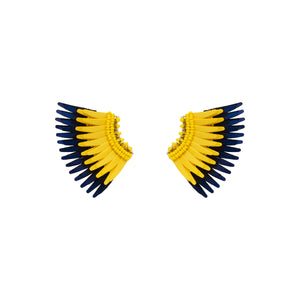 Mini Madeline Earrings Yellow Navy