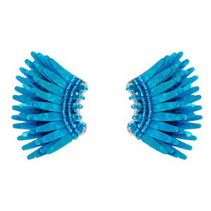 Micro Madeline Earrings Blue Glitter