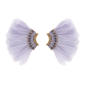 Lux Mini Madeline Feather Earrings Purple