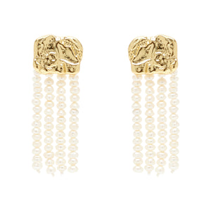 Lina Pearl Earrings White Gold
