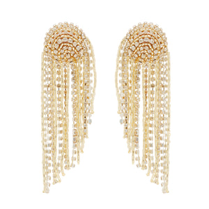 Noor Crystal Earrings Gold