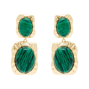 Gwyneth Earrings Green