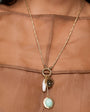 Model wearing Frances Charm Necklace