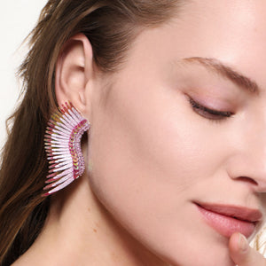 Midi Madeline Earrings Sparkly Magenta