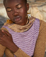 Gold Sequin Cluster Hoops Styled on Model