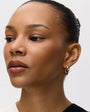 Organic Shaped Gold Hoop Earrings