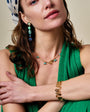 Gold Cuff Bracelet Styled on Model