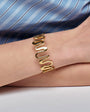 Gold Cuff Bracelet Styled on Model