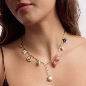 Charm Necklace on Model