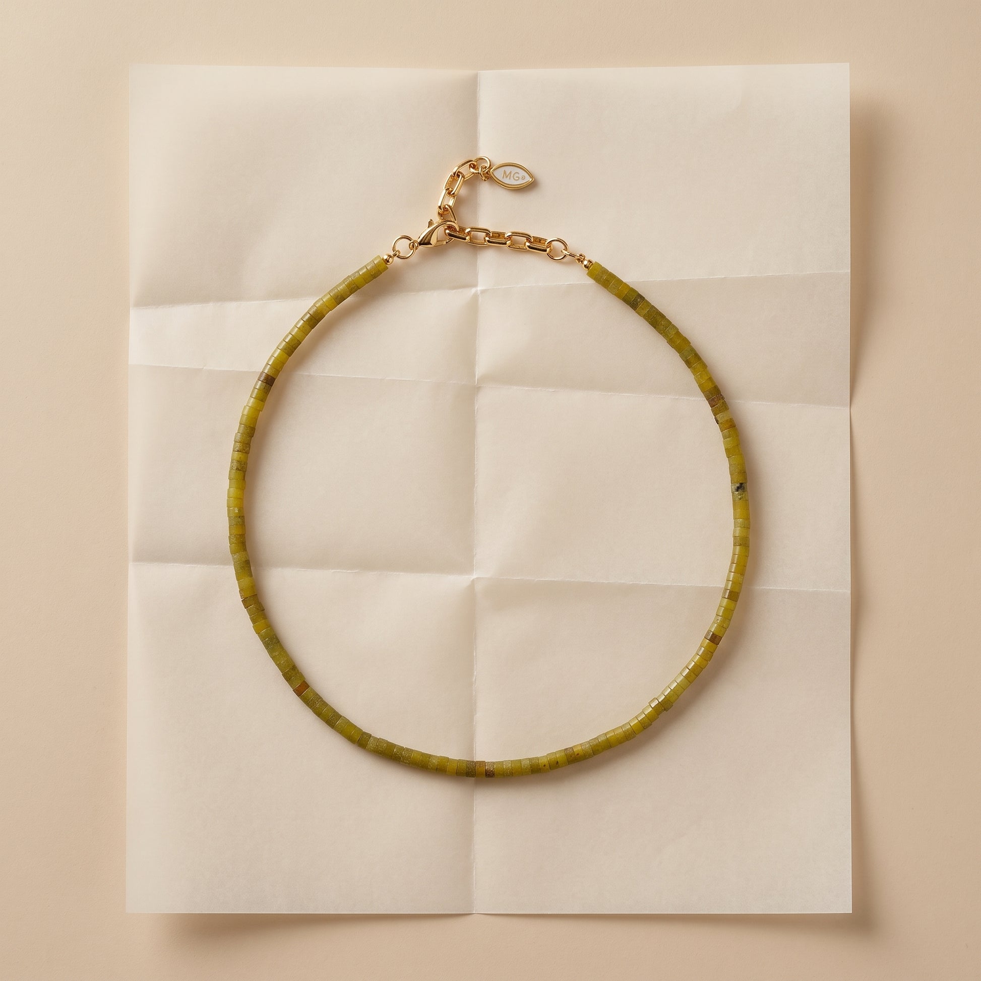 Semi Precious Nephrite Jade Necklace