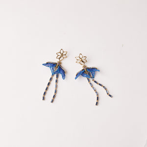 Lux Luna Moth Earrings Blues