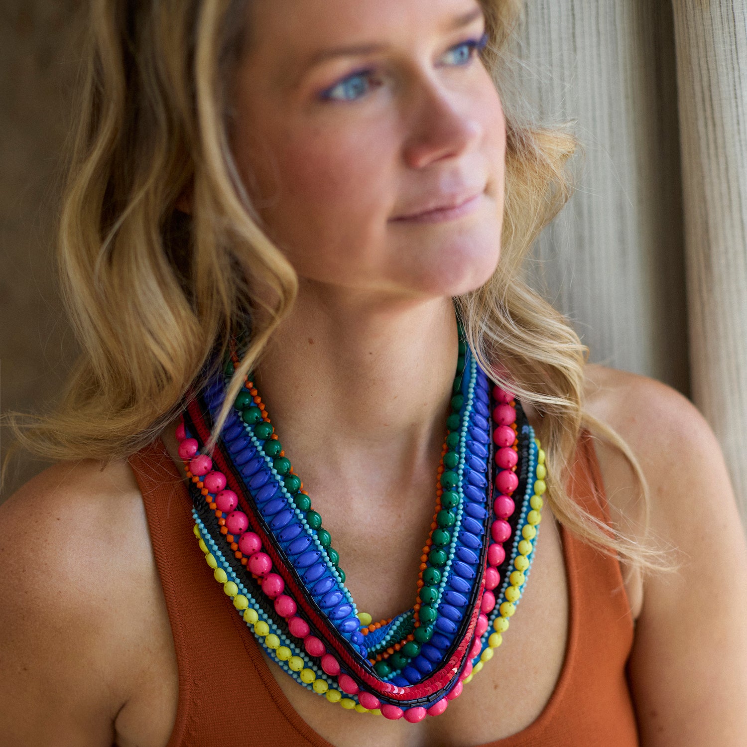 Samira Mini Scarf Necklace Multi