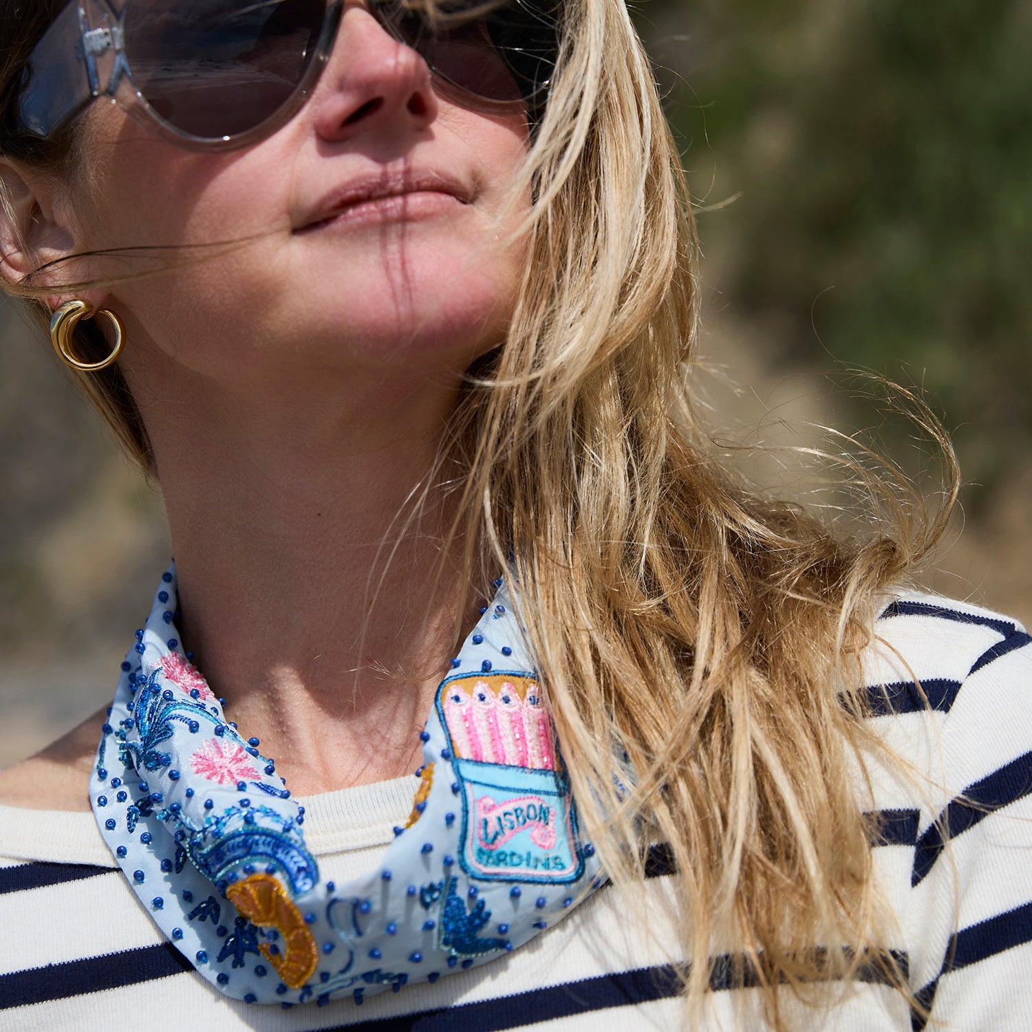 Lila Scarf Necklace
