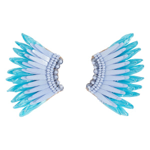 Mini Raffia Madeline Earrings Powder Blue