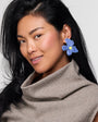 Model wearing blue Azul Earrings 