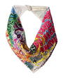 Multi-Colored Graffiti Bandana on Flat White Background