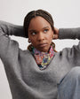 Multi-Colored Graffiti Bandana Styled on Model