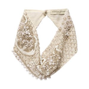 Charlotte Scarf Necklace White