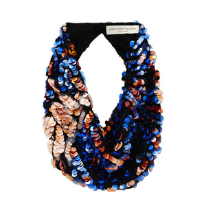 Alix Scarf Necklace Blues