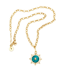Louise Charm Necklace Turquoise