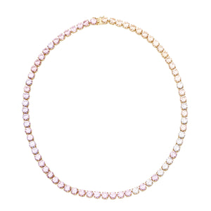 Georgie Crystal Necklace Pink