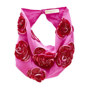 Mercer Scarf Necklace Magenta