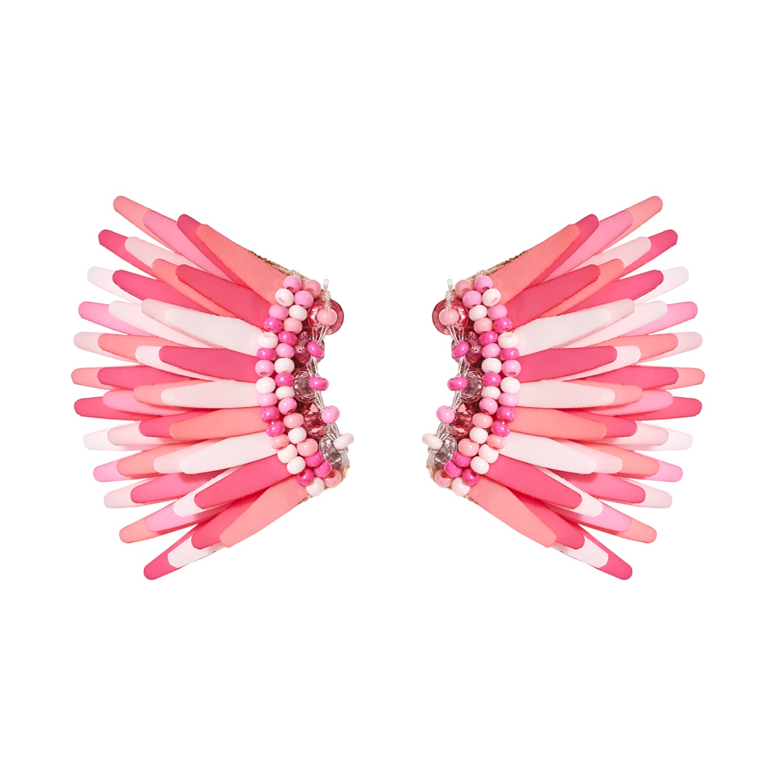 Light Pink - Heart Sequin Midi Madeline Earrings