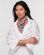 Model wearing Playa Bandana with white outfit