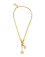 Gold Necklace with Charm Pendants 