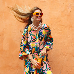 Fruit Lady Long Kaftan - Tela Mercantile