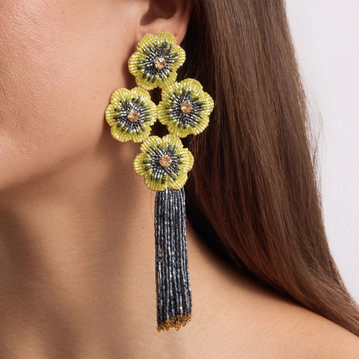 Beaded online Fall Floral Dangle Earrings