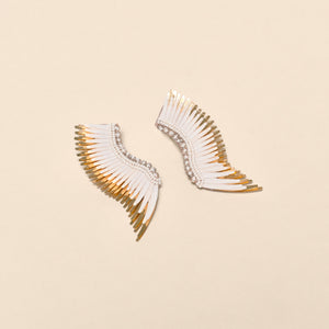 Midi Madeline Earrings Ivory Gold